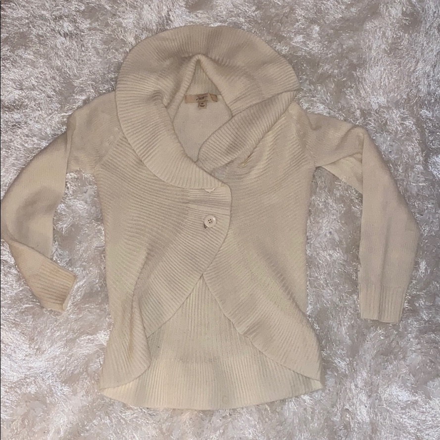 Brand New Ivory Ribbed Cardi 220 325
